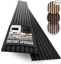 2-Pack Acoustic Wall Panels - Wood Slat Wall Decor - Soundproof Panels
