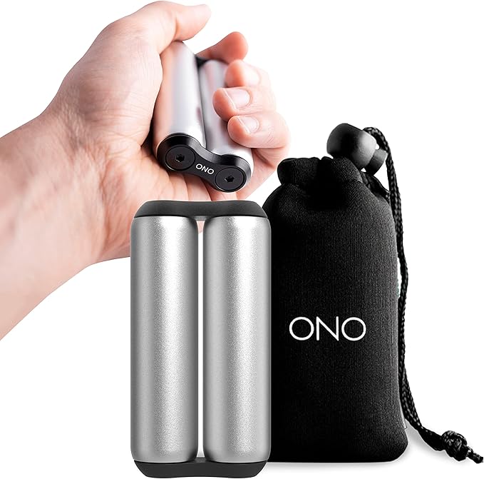 ONO Roller - Handheld Fidget Toy for Adults | Help Relieve Stress, Anxiety, Tension | Promotes Focus, Clarity | Compact, Portable Design (Grey, Full Size - Aluminum)
