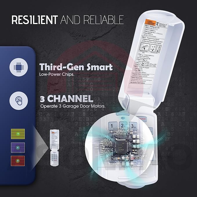 Genie Garage Door Opener Keypad GK-R, Wireless Keyless Intellicode【10-Year-Warranty】