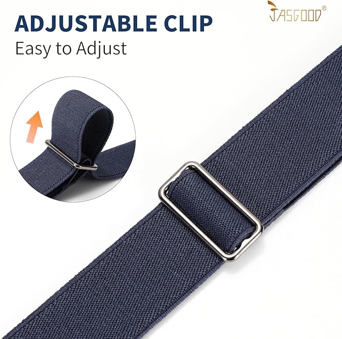 JASGOOD Women No Show Stretch Belt Elastic Web Strap Belt with Flat Buckle for Jeans Pants Dresses