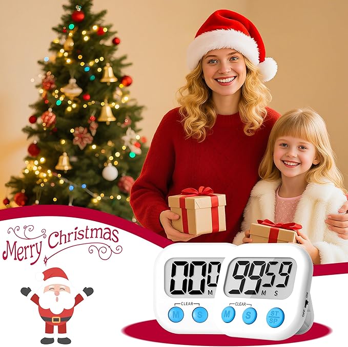 ZILLEEN Classroom Timer for Kids Teachers 6 Pack Digital Timers, White