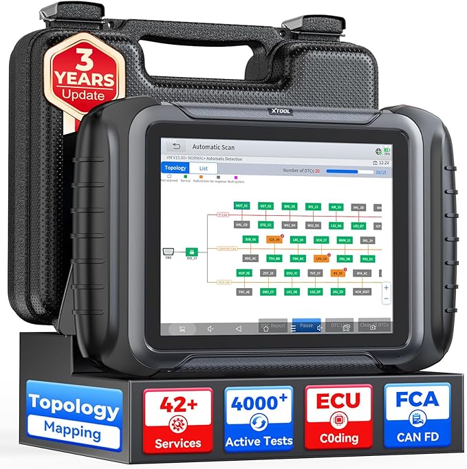 XTOOL D8S Bidirectional OBD2 Scanner with Topology Mapping: 2026 Upgrade of XTOOL D8, Scan Tool with 42+ Resets, Full System Automotive Scanner Diagnostic Tool, PMI for Ford, FCA AutoAuth, CANFD/DoIP