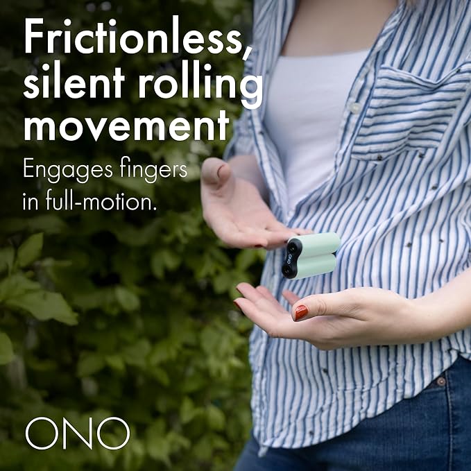 ONO Roller - Handheld Fidget Toy for Adults | Help Relieve Stress, Anxiety, Tension | Promotes Focus, Clarity | Compact, Portable Design (GITD, Junior Size - ABS Plastic)