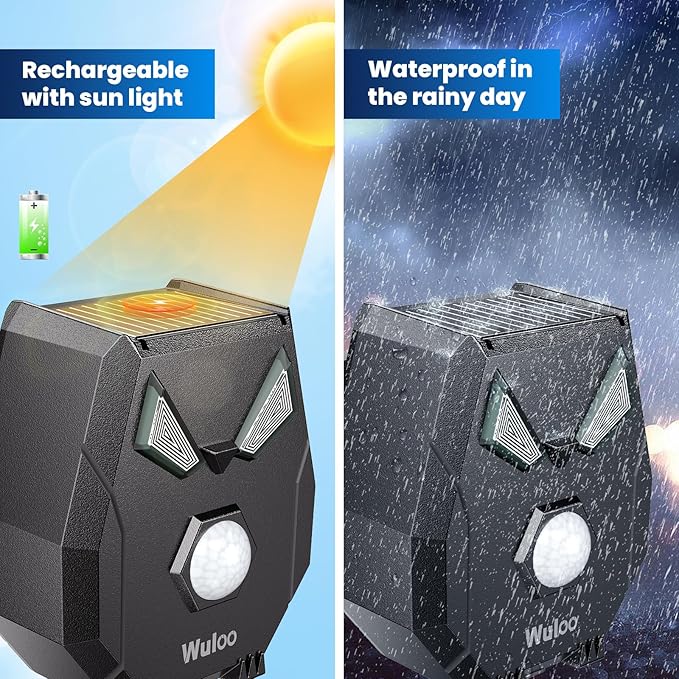 Solar Wireless Driveway Alarm Alert Outside 2000ft Range, Outdoor Motion Sensor & Detector Driveway Alert System with Rechargeable Battery/Weatherproof/Mute Mode/Expandable(1 Receiver and 2 sensors)