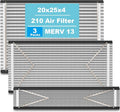 (3-Pack) 210 Replacement Filter Compatible with April-Aire Air Purifiers Actual Size: 21" x 24.75" x 4", Nominal Size: 20''x25''x4'' 1210,1620,2210,2216,3210,MERV-10 Furnace Filter Replacement