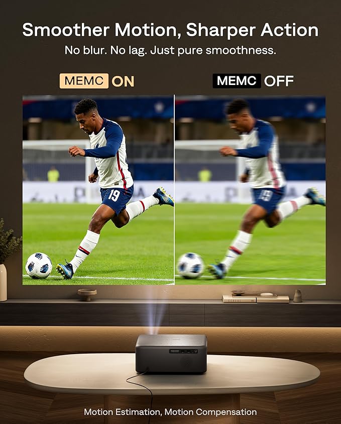 Aurzen EAZZE D1 MAX Upgraded Google TV Smart Projector 4K Supported, 1000 ANSI Lumens, MEMC Tech, Fully Automatics, 20W DoIby Audio, Home Theater Movie Projector with WiFi and Bluetooth, Black