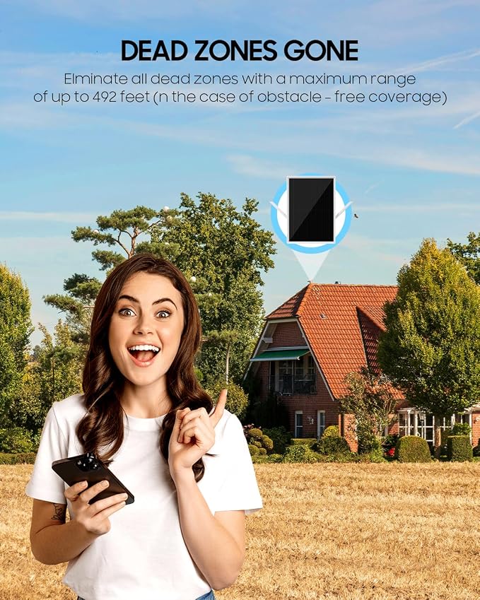 Solar WiFi Extender Outdoor, 2.4GHz WiFi Repeater Signal Booster - Image 6