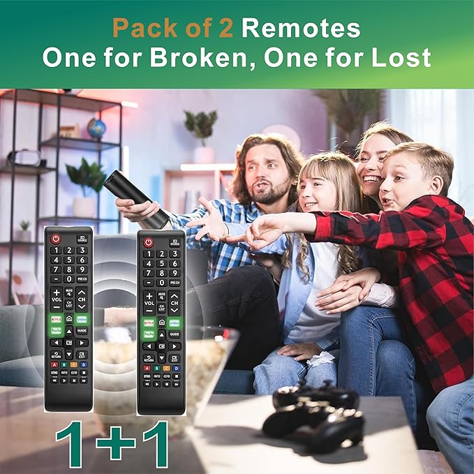 Universal Remote Compatible with Samsung TV Remote Replacement, IR, No Voice, Compatible All Smart LCD LED HDTV 3D Smart TVs Models BN59-01315J BN59-01315A BN59-01301A