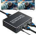 HDMI 2.1 Splitter 1 in 2 Out 4K 120Hz 8K 60Hz with Audio Out, BolAAzuL 1x2 HDMI Y Splitters Powered Plug&Play for Dual Monitors Duplicate, Zero Latency, Support HDCP 2.3 HDR for PS5/Xbox/PC/TV
