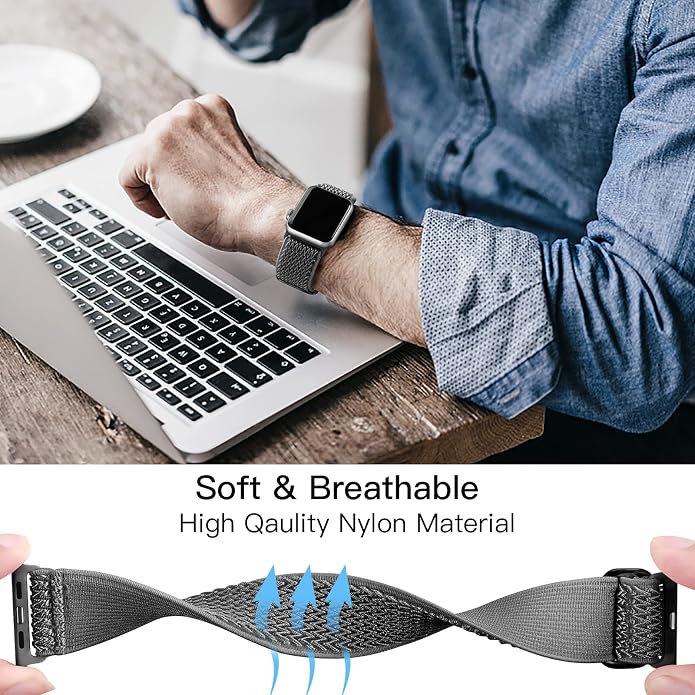 Lerobo Stretchy Nylon Solo Loop Band, Compatible - Image 4