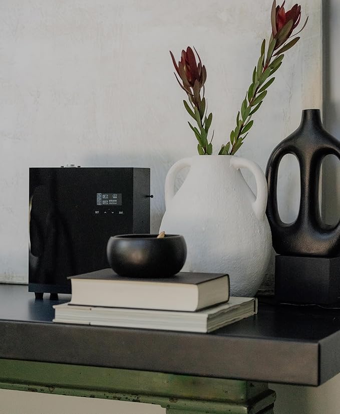 AromaTech AromaPro Bluetooth Essential Oil Diffuser for Aromatherapy Oils, Nebulizing Diffusion System, Heat-Free System for Home or Commercial Use, Covers up to 4,000 Square feet (Black)