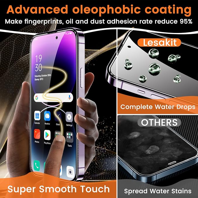 Lesakit 3+3 Pack Privacy Screen Protector - Image 6