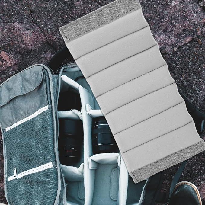 Homoyoyo 4-Pack Camera Bag Divider Plug-in Thicken Gray Suede Camera Bag - Image 9
