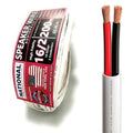 NATIONAL Wire&Cable - 16/2 Audiophile Speaker Wire (200 Feet) 16AWG Gauge - Made in USA - in Wall Audio Speaker Wire Cable/CL Rated/ETL Listed / 2 Conductors - OFC Oxygen-Free Copper, White 200ft