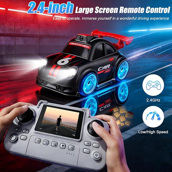 Mini RC Car with Camera, 2.4" Screen FPV Remote Control Car with 8G Card - Image 2