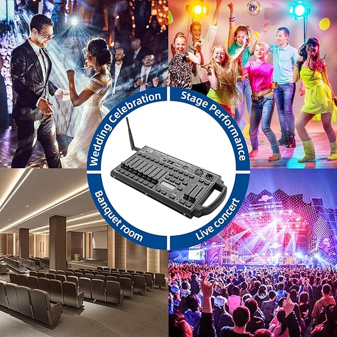 Wireless DMX Controller,192 Channel DMX512Controller Stage Lighting Equipment &Accessorie For Di, Ktv, Large Concert, HolidayParty And Fashion Show DMX Light Controller