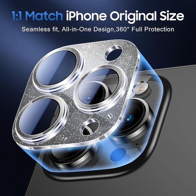 UniqueMe 3 Packs Compatible for iPhone 14 Pro Max/iPhone 14 Pro Camera Lens - Image 4