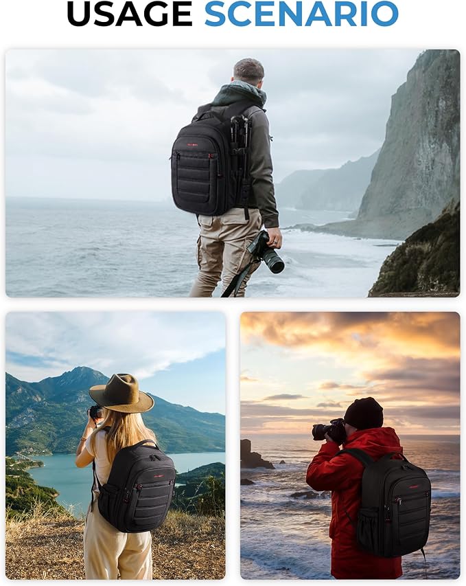 BAGSMART Camera Bag for DSLR, Waterproof Camera Backpacks for Photographers - Image 6