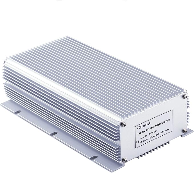 Cllena DC 24V Step Down to 13.8V 100A 1380W Converter Voltage Regulator, Waterproof DC/DC Voltage Reducer Buck Transformer Power Supply for Golf Cart