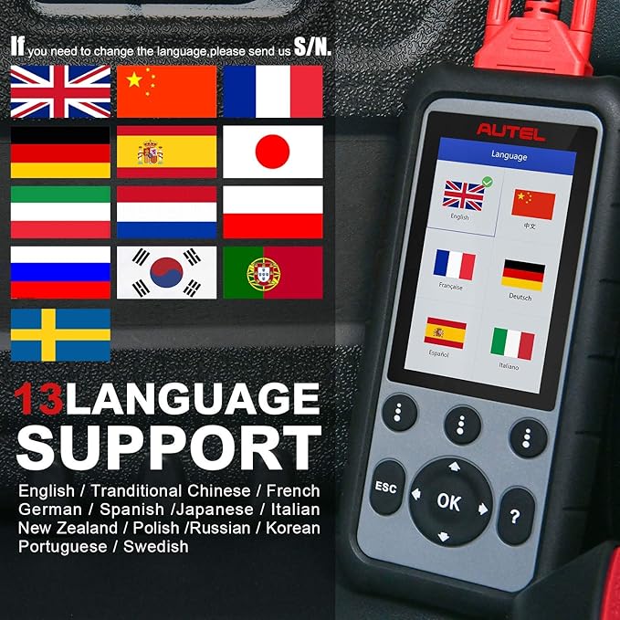 Autel MaxiDiag MD806 OBD2 Scanner, ABS SRS Engine Transmission 4 Systems Diagnostic Scan Tool, 7 Hot Service as MD808 Pro, Oil Reset D-P.F, EPB SAS BMS Throttle A/F, Up of MD805 MD802, Free Update