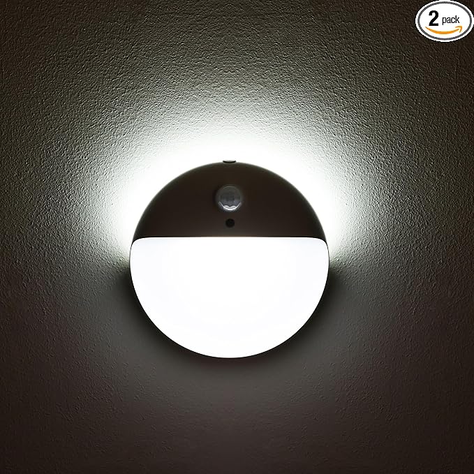 YUNLEX 2 Pack Battery Night Light, Toilet Lights, 2.6" Small Motion Senor Light by YUNLEX
