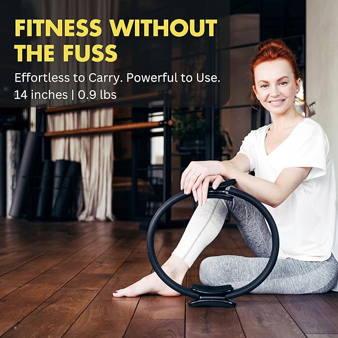 ProBody Pilates Fitness Circle – 14 Inch Pilates Ring for Focusing on Toning Inner Thighs, Arms, and Core