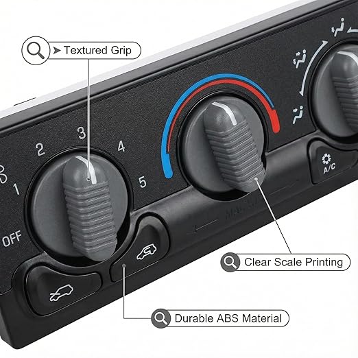 599-266 A/C Control Switch Air Conditioning Climate Control Module, Front Climate Control Module Panel for GMC Sierra Yukon Chevy Silverado 1999-2002, 15054697, 15753264, 19244873, 9361355