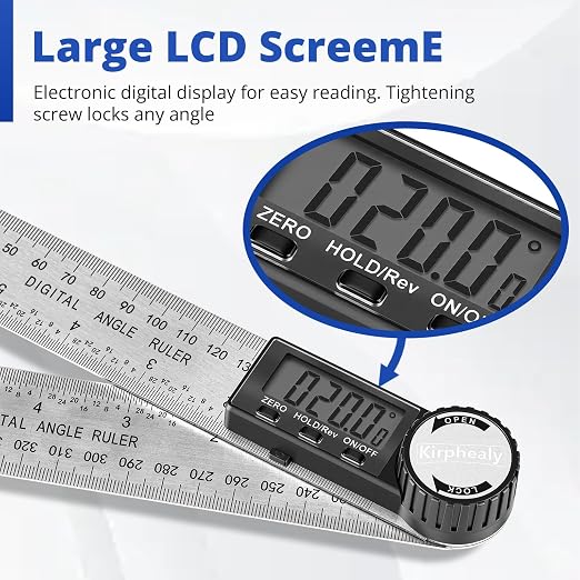 Digital Angle Finder Protractor, 7inch 200mm Angle Gauge Professional Measuring - Image 4