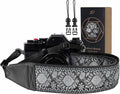 Padwa Lifestyle Gray Flower Camera Strap by PadwaLifestyleCameraStrap