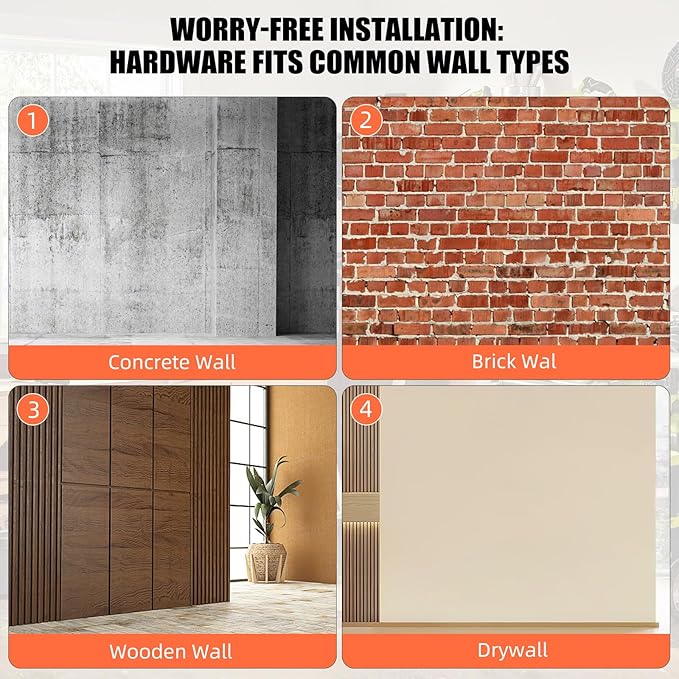 CRXCRC Garage Hooks, 6 Pack Large Round Wall Hooks for Hanging Heavy Duty Ladders, Bikes, Tools Ideal for Garage, Garden, Basement Utility Room Storage (Orange)