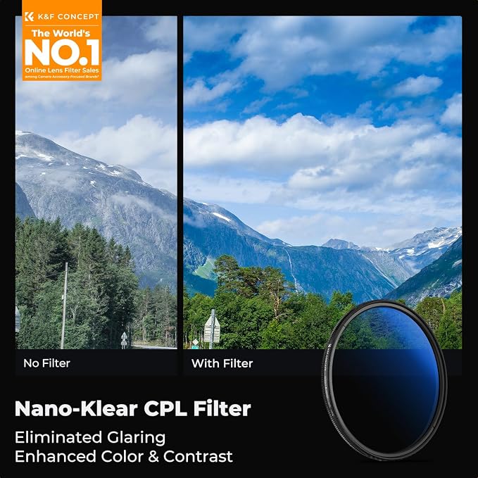 K&F Concept 95mm Circular Polarizer Filter Ultra-Slim 18 Multi-Coated Optical - Image 2