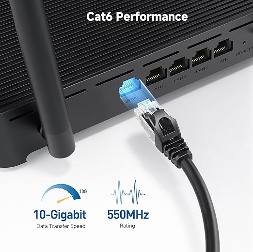 Cable Matters 10Gbps 5-Pack Snagless Cat 6 Ethernet Cable - 6ft - Image 3