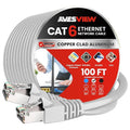 CAT 6 Shielded 100 FT Ethernet Cable, Indoor High-Speed 10Gbps Shielded 100 by AvesView