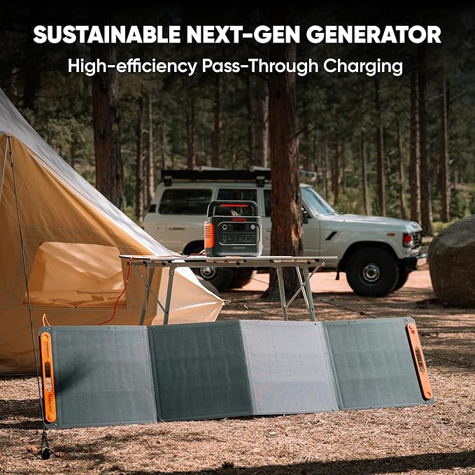 Jackery Solar Generator 1000 v2 with 200W Solar Panel,1070Wh Portable Power Station LiFePO4 Battery,1500W AC/100W USB-C Output,for Outdoor,Off-Grid Living,RV,Emergency (AC Cable Included)