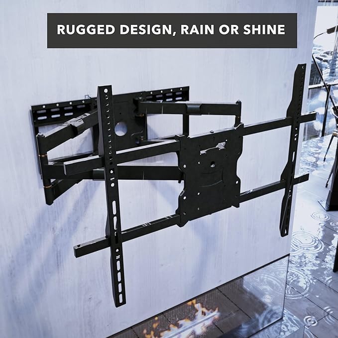 Mount-It! The Beast Outdoor TV Wall Mount, Weatherproof 275 lb Capacity Heavy Duty TV Wall Mount with Long Extension Arms