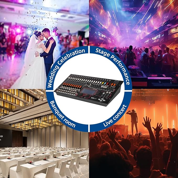 Ygybeyond DMX 1024Controller, DMX512, 1024 channel Controller, Stage Lighting Equipment & Accessorie For Dj, Ktv, Large Concert, DMX Light Controller (1024 channel DMX-1024)