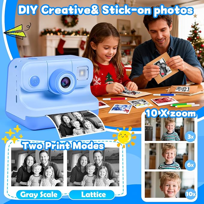 Kids Instant Print Camera, 30MP 1080P HD Digital Camera - Image 5
