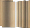 AUTORIFIC Wood Veneer Acoustic Panels, 4 Pack 47.2”x23.6” Sound Panels, Decorative Large Wood Panels for Wall, for Office,Home Theater,Studio,Living Room, Teak(Mitred)