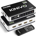 Kinivo HDMI Switch 5 in 1 Out 4K 60Hz (HDR 10, High Speed 18Gbps, IR Remote, HDCP2.2, Dolby Vision, VRR) - 550BN Switcher Compatible with Roku, PS5, Xbox, Apple TV, Nintendo Switch 2, Cable Box