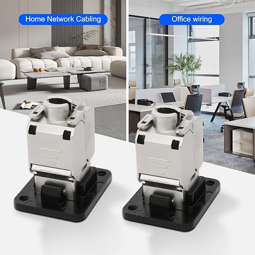 XMSJSIY CAT6A D-Type Panel Mount Connector Shielded RJ45 CAT6A Coupler Toolless - Image 5