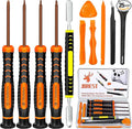 JOREST Repair Kit for Xbox One/360/X PS4 PS3 PS5, PH0 T6 T8 T10 Torx Security Screwdriver, Crowbars,Tweezers, Cleaning Tool for Controller and Console