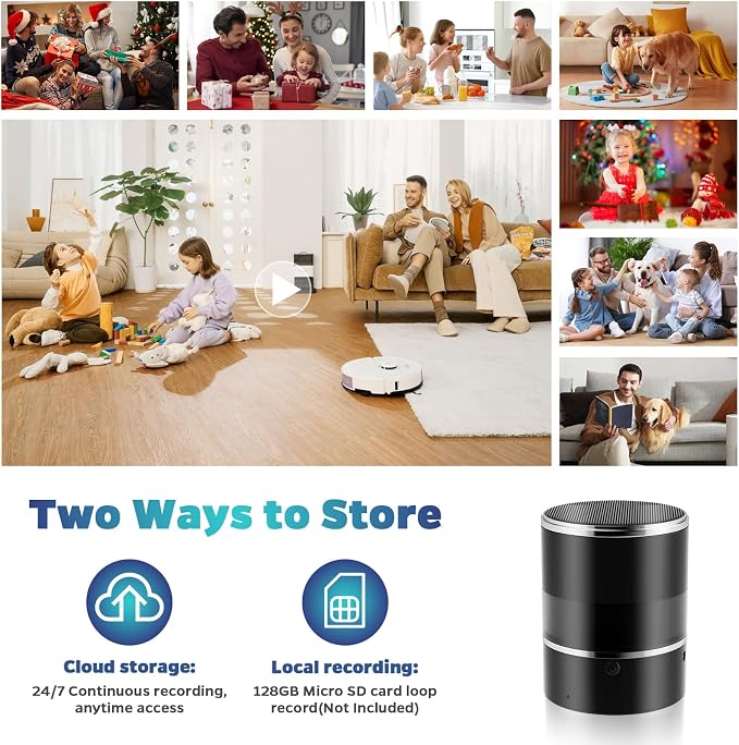 Security Camera Motion Activated Bluetooth Speaker, 270° Viewing Angle - Image 6
