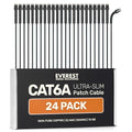 Everest Ultra Slim Cat6a Ethernet Patch Cables 10ft Black by EverestMediaSolutions