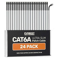 Everest Ultra Slim Cat6a Ethernet Patch Cables 1.5ft Black by EverestMediaSolutions