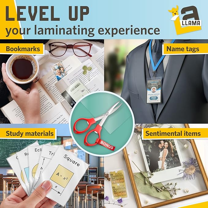 Thermal Laminating Pouches, 9 x 11.5 Inches, 3 Mil Thick, 30 Pack of Glossy Laminator Pouches, Suitable for Letter Size Laminating Sheets 8.5 x 11