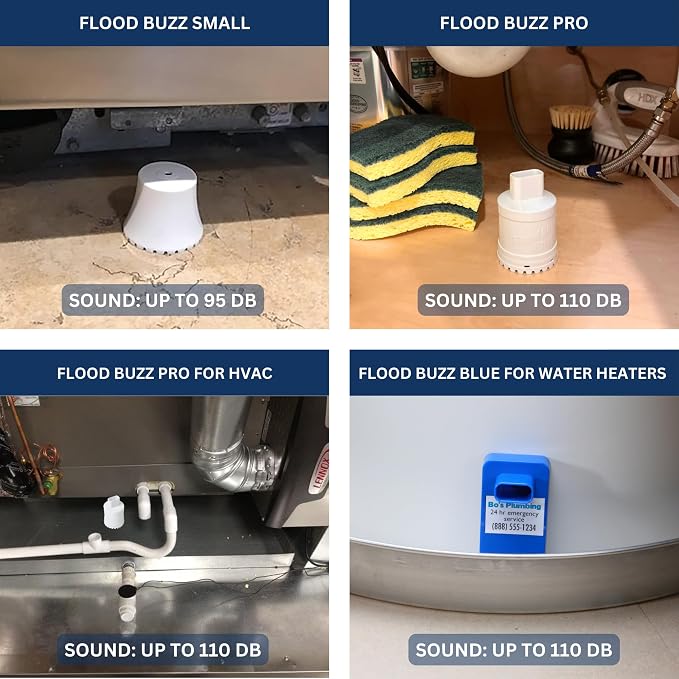 Flood Buzz Blue Water Heater Leak Detector | No Setup Required - Image 8