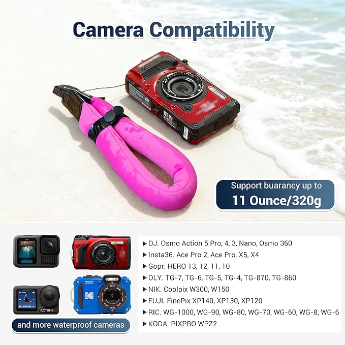 JJC Waterproof Camera Floating Wrist Strap - Image 5