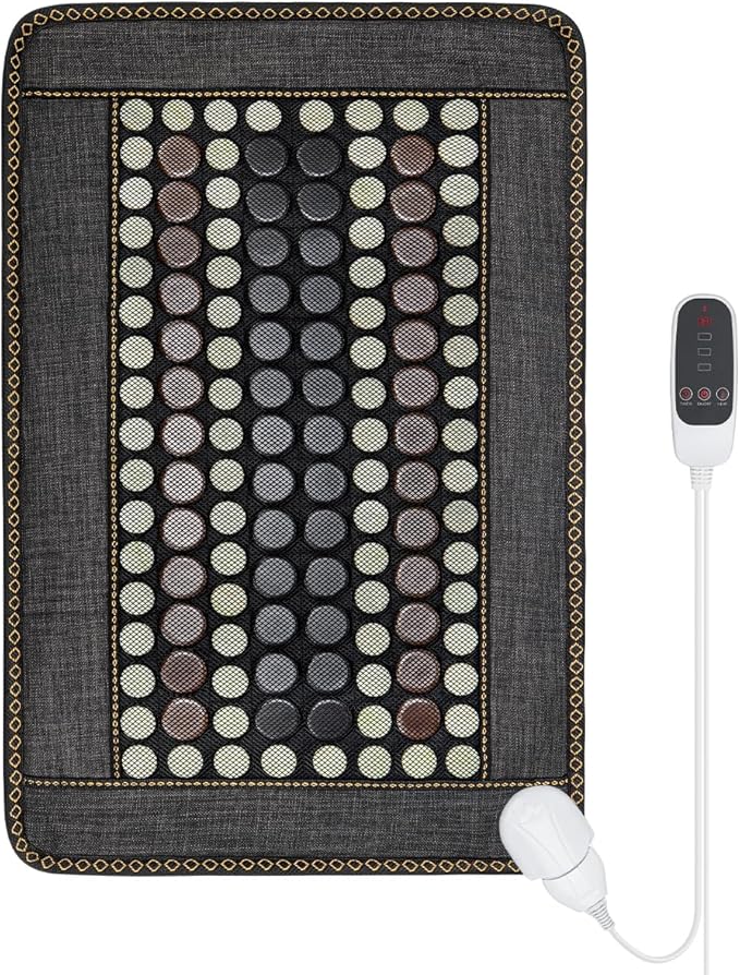 Infrared Heating Pad for Back, Large 76 Jade and 52 Tourmaline Heating Pad for Neck Shoulders Back and Abdomen with Auto Shut Off, Size: 32" x 20''