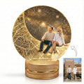 MamaEra Valentine’s Day Gift 2026 - Personalized Map Night Light with Photo & Coordinates – Custom Acrylic Moon Lamp with Wooden Base, Remote Control – Romantic Gift for Couples, Anniversary