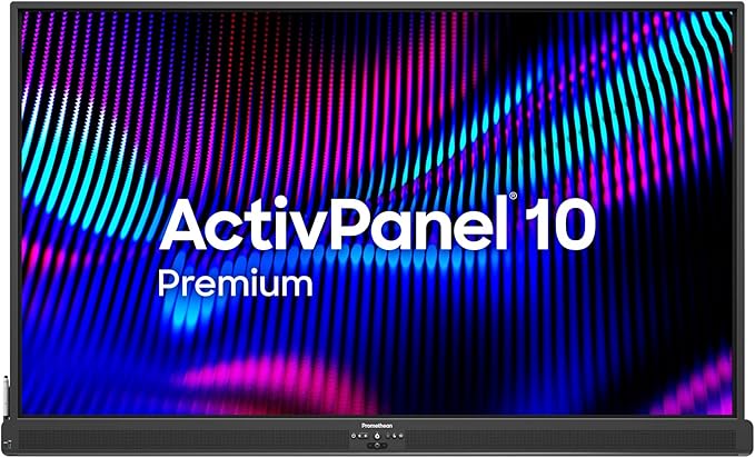 Promethean ActivPanel V10 Premium 55" Digital Whiteboard for Office or Classroom, 4K UHD, Interactive Display, OS Flexible Device (Panel Only)